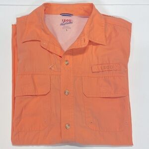 IZOD SHORT SLEEVE Surfcaster Fishing Outdoor Shirt